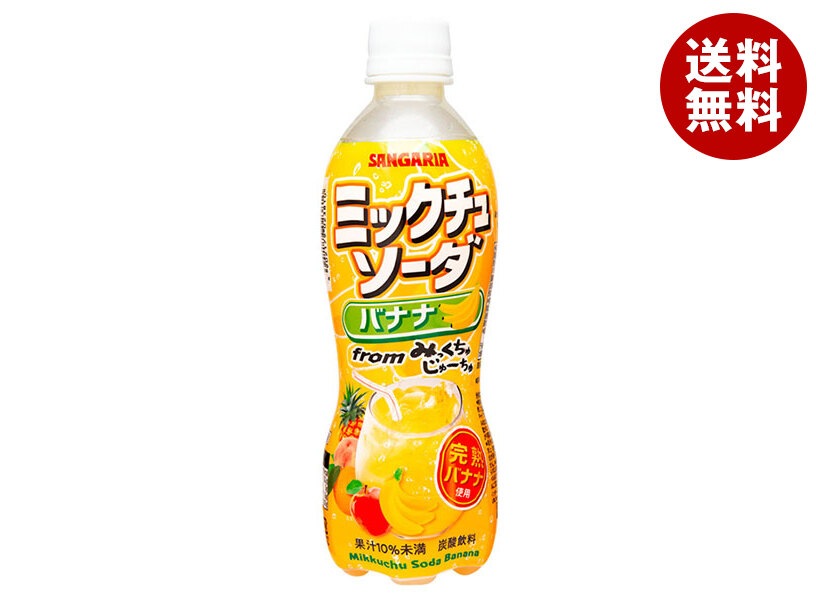 サンガリア ミックチュソーダ バナナ 450mlPET＊24本入＊(2ケース)