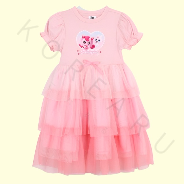 【全3サイズ】キャッチティニピン ハチュピン 半袖 フリル ワンピース ドレス 韓国 グッズ プレゼント おすすめ