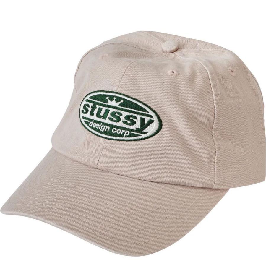 Stussy ステューシー STUSSY OVAL CORP LOW PRO STRAPBACK BEIGE STUSSY (ステューシー) キャップ メンズ