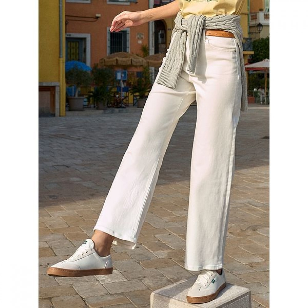 [OLGEN] レディース) クールマックスウォッシュデニムパンツ_ZLE5DP2302