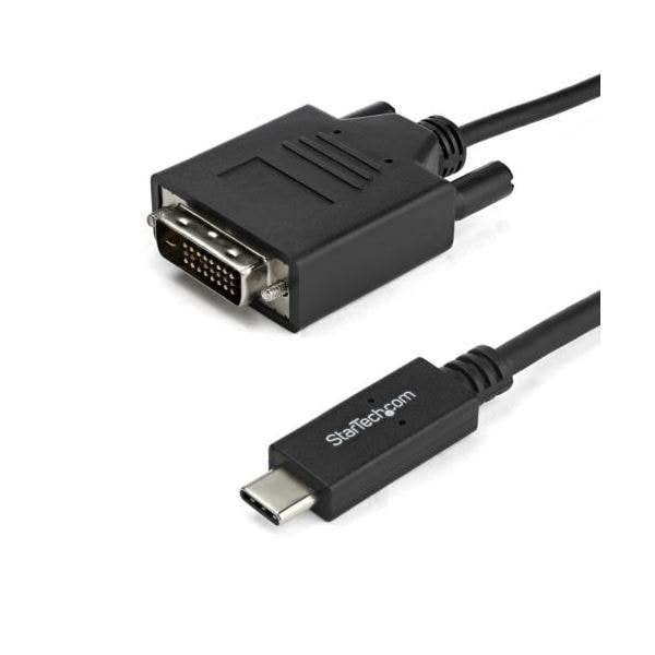 StarTech.com USB TypeC-DVI 変換ディスプレイケーブル 1m 1920x1200対応 ブラックCDP2DVIMM1MB 1本