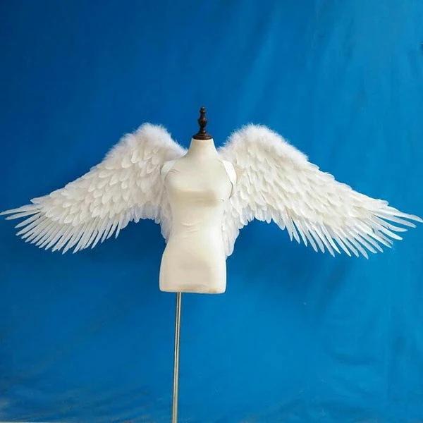 E天使 羽 コスプレ 道具翼 wing ウイング ホワイト 広さ200cm 天使みたい 妖精 悪魔 ファッションショー パーティーグッズ 撮影 ステージ道具 イベント 文化祭 コスチューム ハロウィン