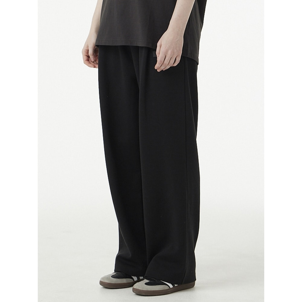 URBANAGE スタンダードワイドスウェットパンツブラック