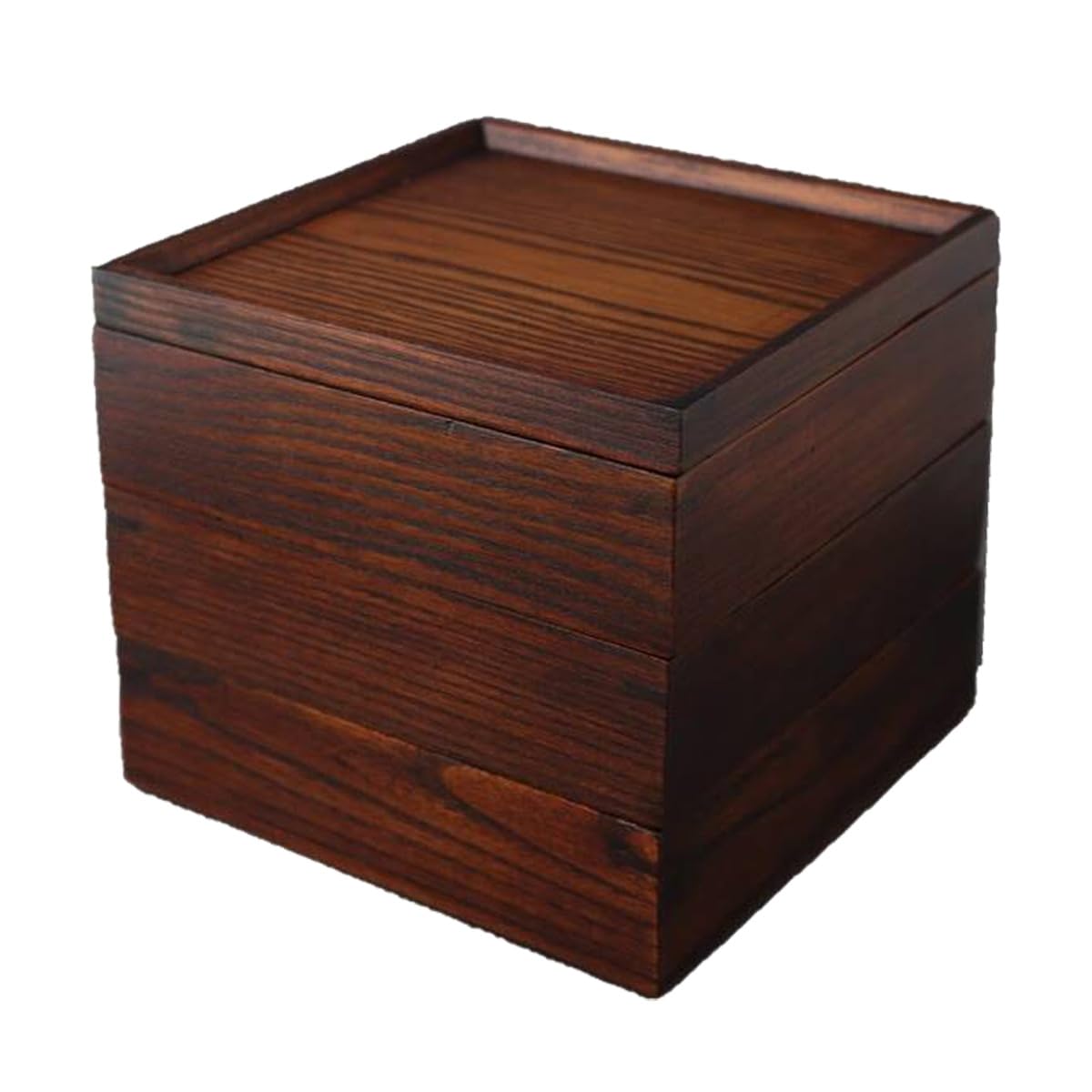 J-kitchens 重箱 弁当箱 木製 宴 三段重 箱 漆 小 16.5cm × 16.5cm × 15cm 3000ml Current model