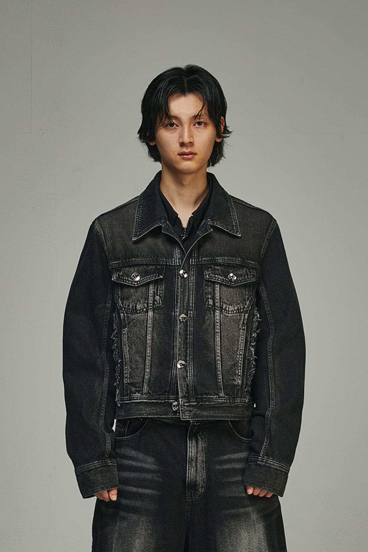 【BLR】 BLR SIGNATURE RAW CUT WASHING DENIM TRUCKER JACKET