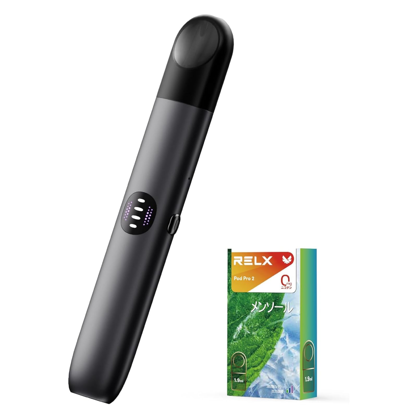 RELX Infinity2 電子タバコ リレックス 悦刻 デバイス カートリッジ交換式 べイプ 爆煙 水蒸気タイプ パワー調節機能付き 禁煙サポート 大容量バッテリー 長持ち 短時間充電可 (Dar