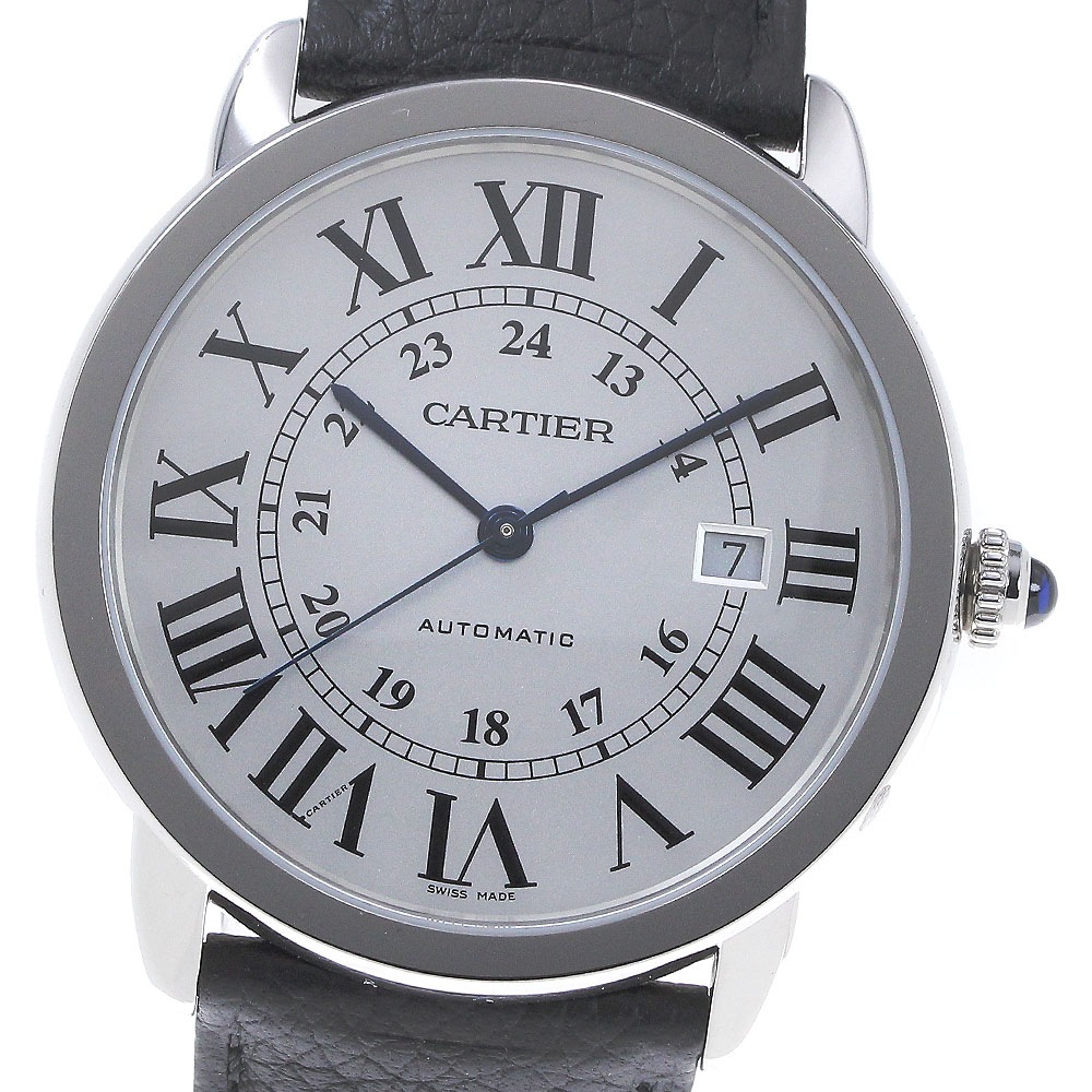 カルティエ CARTIER WSRN0022 ロンドソロ デイト 自動巻き メンズ 良品 箱・保証書付き_845225【中古】