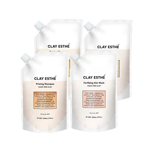 送料無料 クレイエステ プライミング シャンプー＆フォーティファイングヘアマスク 800ml セット
