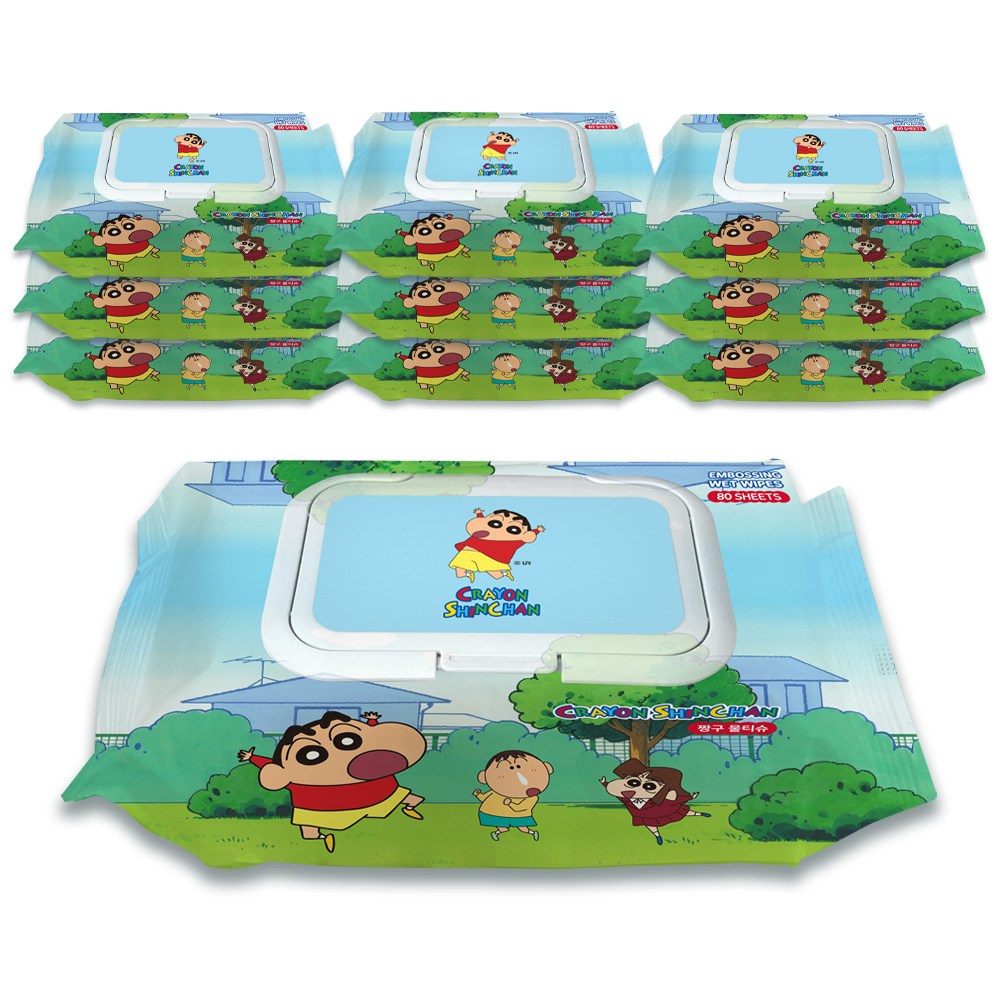 クレヨンしんちゃん エンボス 赤ちゃん ウェットティッシュ 80枚 x 10パック