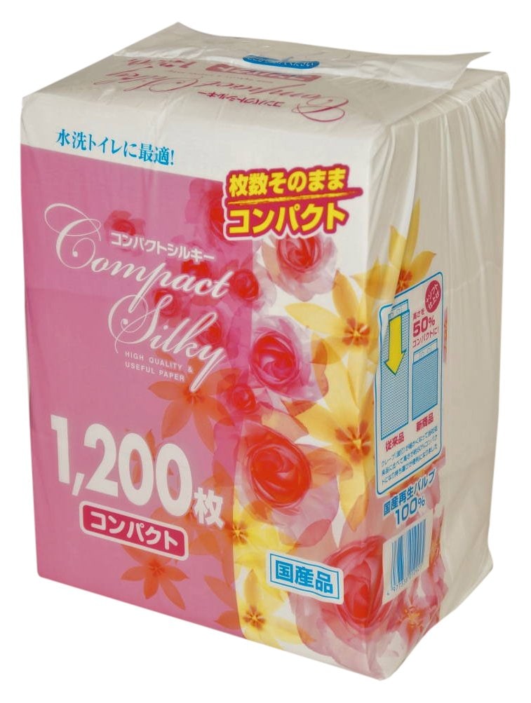 Qoo10最安値挑戦 シルキー・コンパクト(1200枚)6パック入