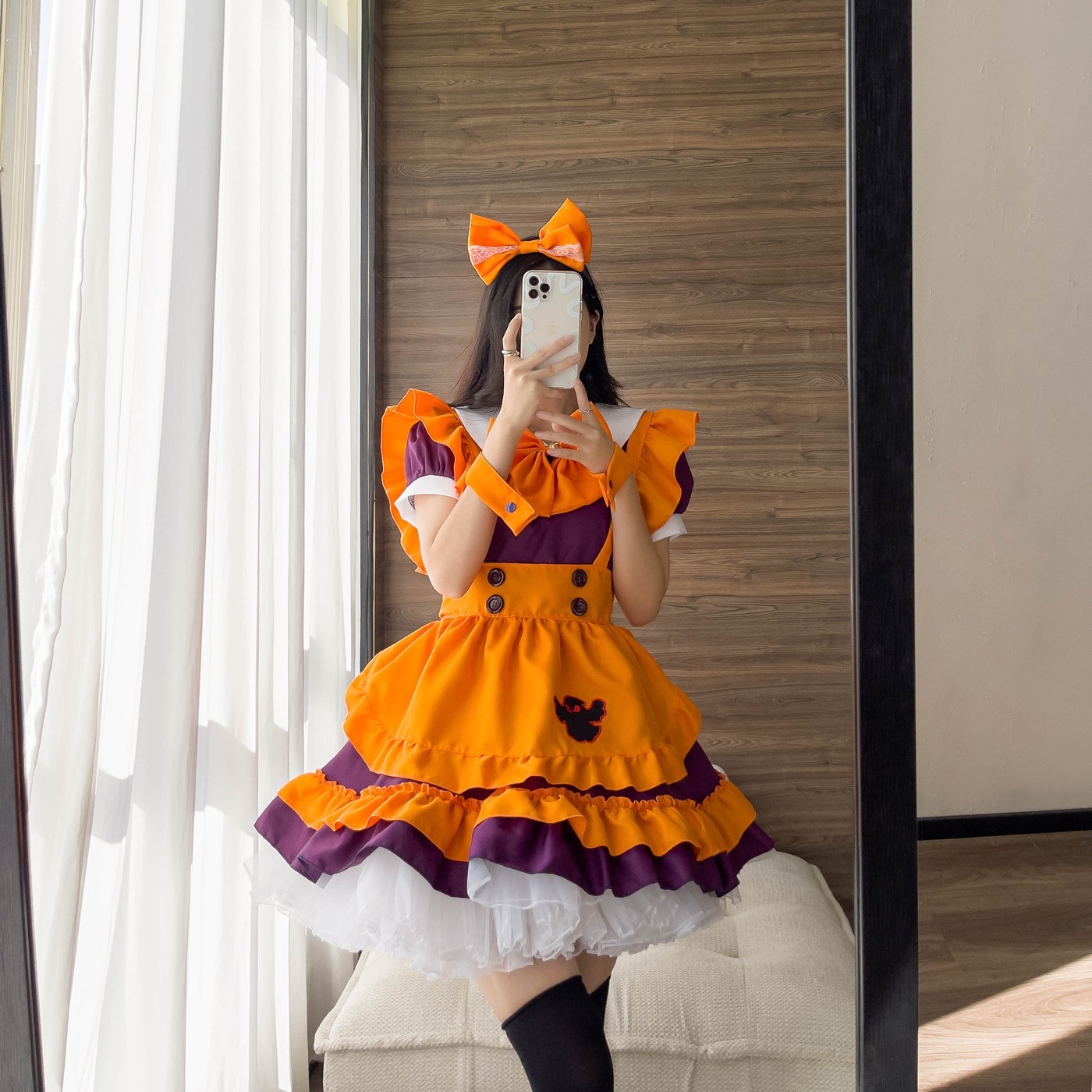 ハロウィーンロリータドレスレストラン仕事衣装にゃんこくアニメメイドメイド衣装コスプレ服