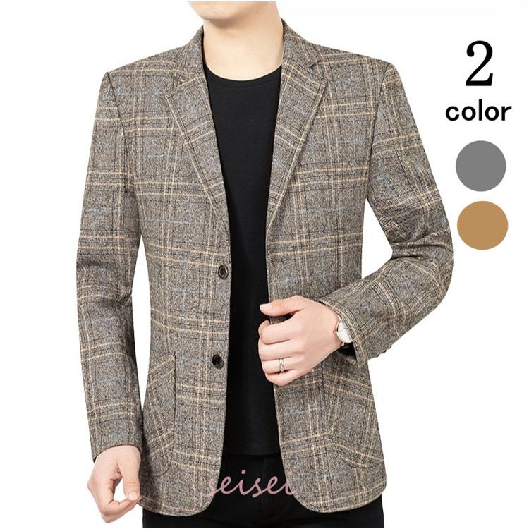 テーラードジャケット メンズ 春 長袖 春服 ジャケット テーラード カジュアル 総柄 フォーマル 快適 春 秋 ビジネス カジュアル 春アウター 紳士用