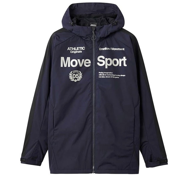 返品交換不可 在庫一掃セール DESCENTE デサント ムーブスポーツ ブラッシュド オーセンティックロゴ フーディー WUPニットジャケット ST4FWB34M-NVBK 即納