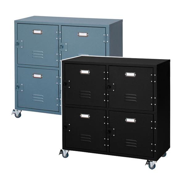 チェスト 4段 スチール 金属 ロッカー キャスター付き スタイリッシュ