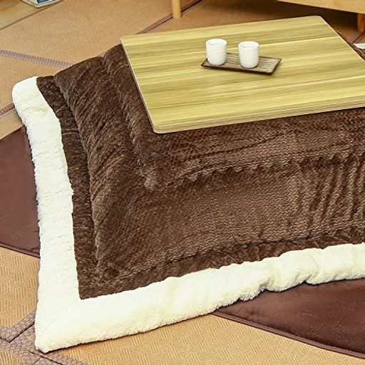 JEMA ジェマ こたつ布団 厚掛け こたつ掛け布団 コタツ掛け布団単品 正方形 こたつふとん ふわふわ あったか 洗える ケーブル模様 吸湿発熱 185X185CM ブラウン 8,366円