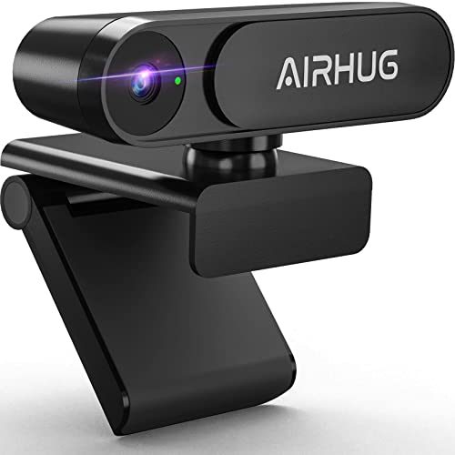 AIRHUG WEBカメラ 2K マイクなし HD ウェブカメラ 500万画素 30FPS 78広角 自動光補正 プラグアンドプレイ 盗撮防止 プライバシーシャッター付き プライバシーを守る クリッ