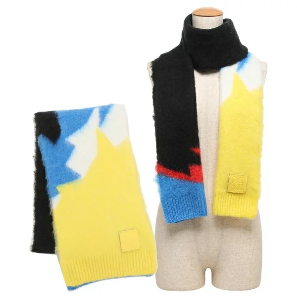 スカーフ マフラー ブラック マルチ レディース F655257X18 1489