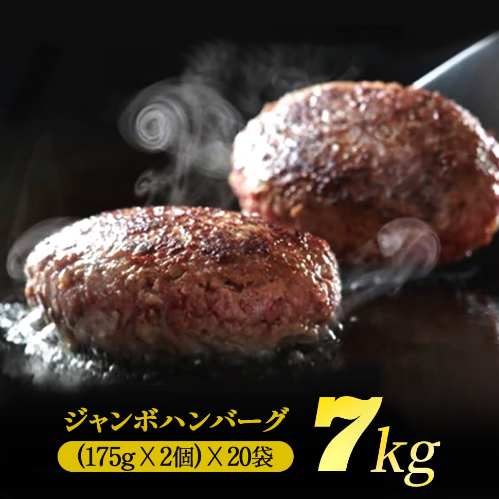 ジャンボハンバーグ(175g*2個)*20セット / 大容量 7kg 40食分 レンチンで完成 冷凍ハンバーグ 簡単調理