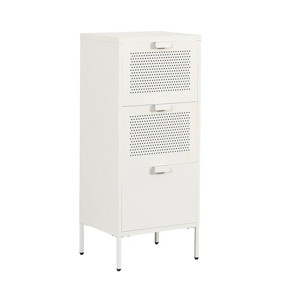 【国内即日発送】キャビネット スチール 引き出し3杯 サイドボード タンス チェスト メタル コンパクト 高め 引き出し3つ 金属製 おしゃれ リビング モダン 棚 スチールチェスト 書類 韓国インテ