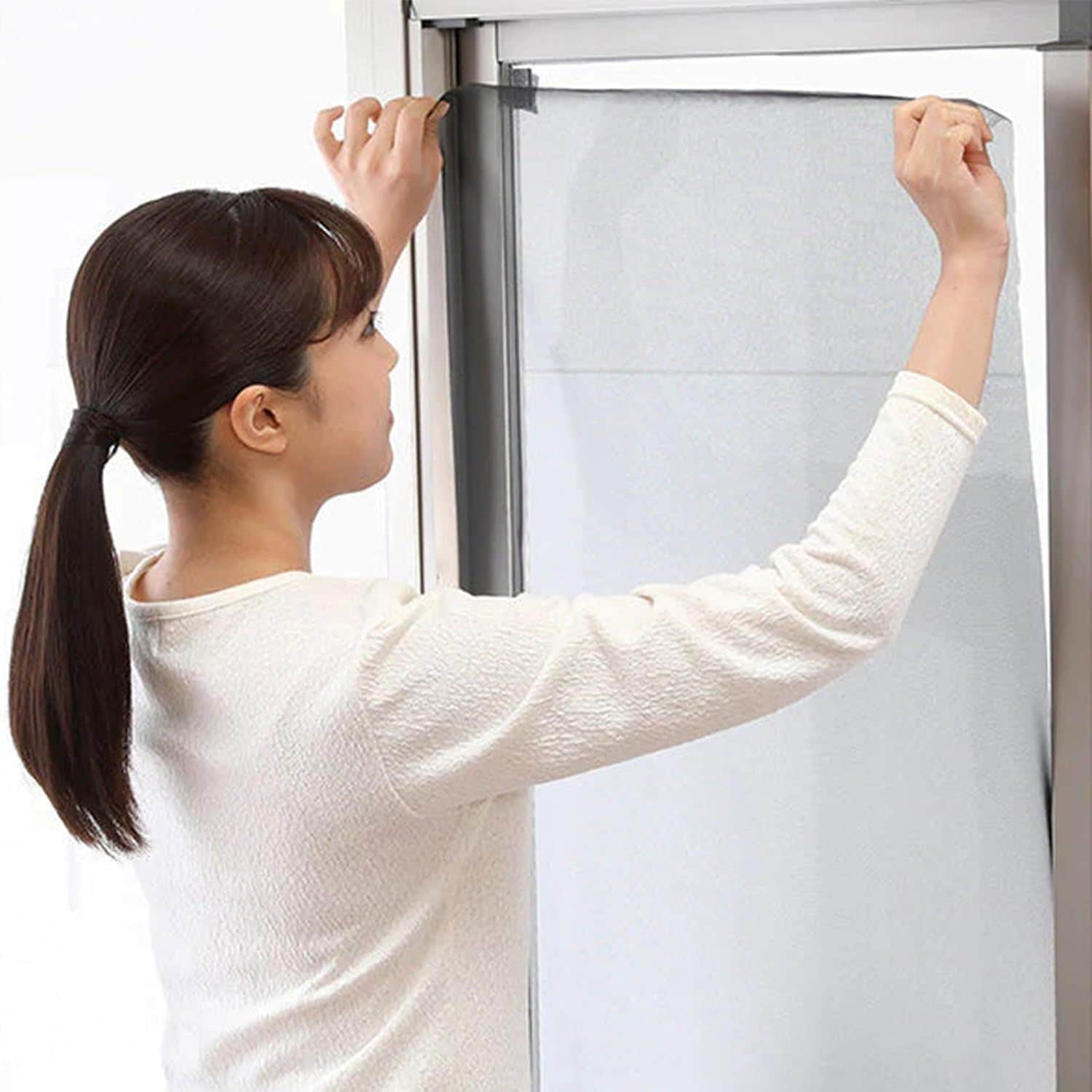 【2枚組】セキスイ 遮熱クールアップ 100×200cm 2セット 遮熱シート 窓ガラス 網戸 断熱 紫外線 UV カット 遮熱シート窓ガラス 日避け マジックテープ 簡単取り付け 窓用遮熱シート u