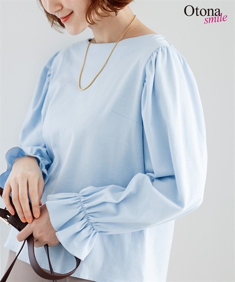 Tシャツカットソー 綿１００％ブラウス見えカットソープルオーバー OtonaSMILE