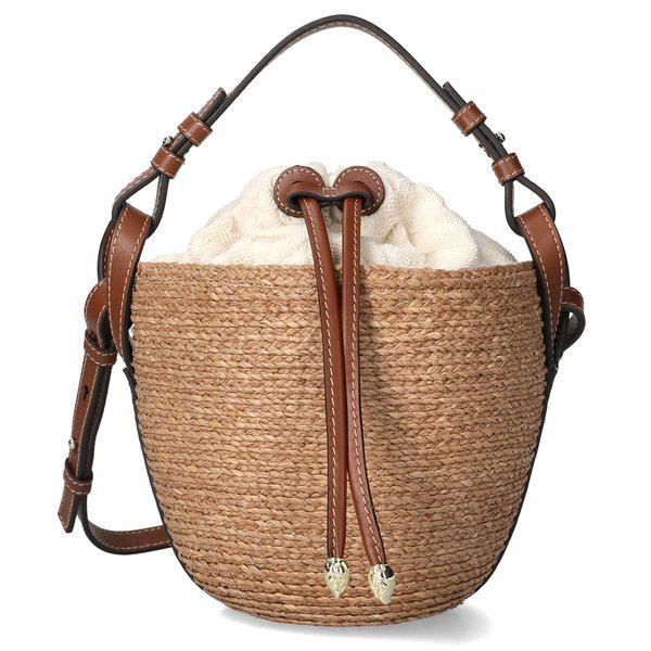 今日出発 25SS アグア バケットバッグ BAG51753 NOUGAT PARCHMENT