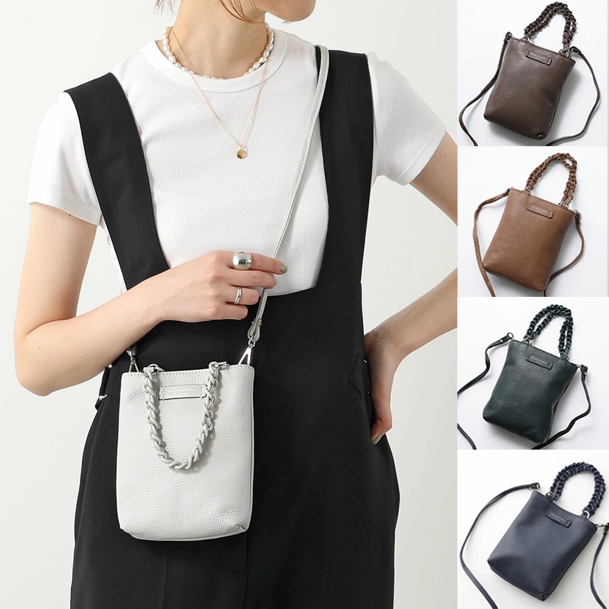 【カラー限定特価】GIANNI CHIARINI ジャンニキアリーニ ショルダーバッグ CAMILLA カミッラ BS 9590 GRN レディース レザー ポシェット チェーン 鞄