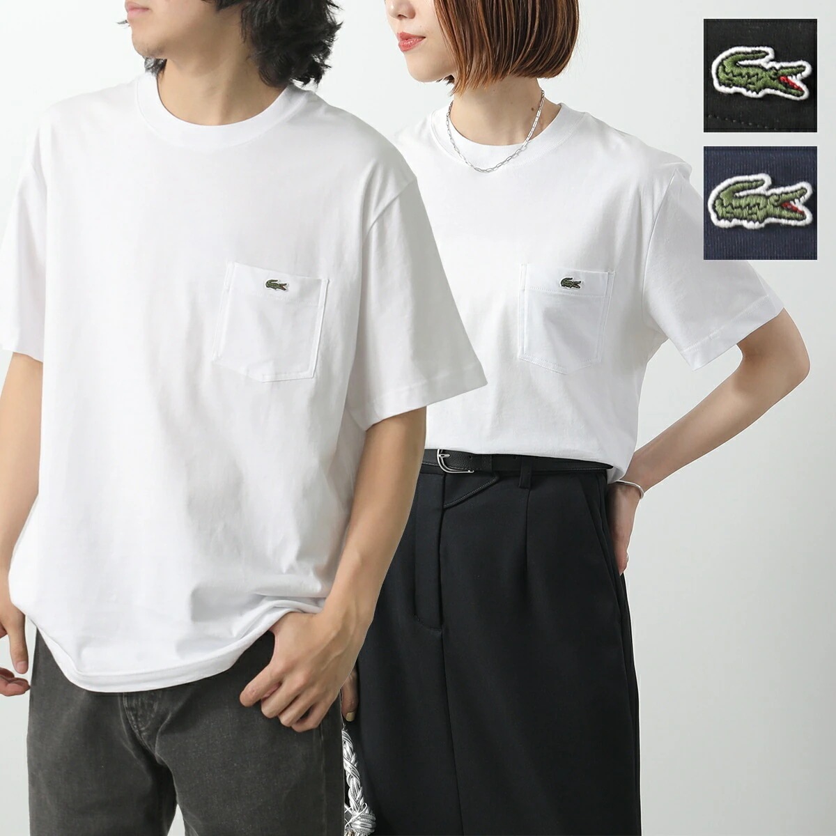 LACOSTE ラコステ Tシャツ TH2827 メンズ 半袖 カットソー 胸ポケット ワニロゴ刺繍パッチ コットン クルーネック カラー3色 8,077円