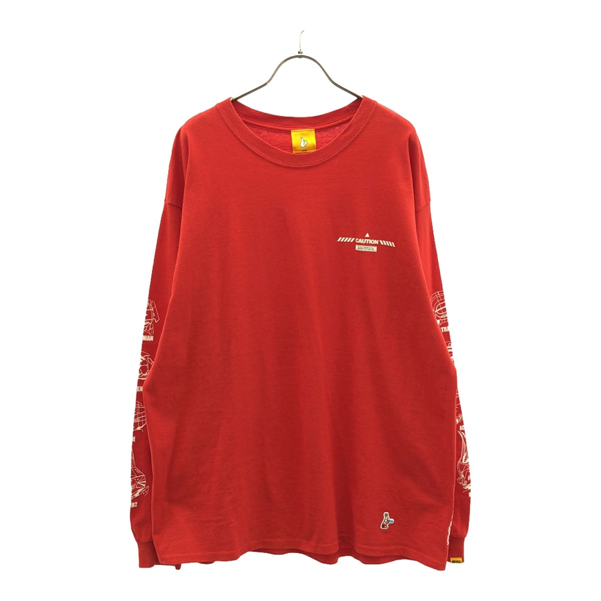 プリント柄 長袖 Tシャツ L レッド ロンT ULTRAMAN メンズ 古着 6,287円
