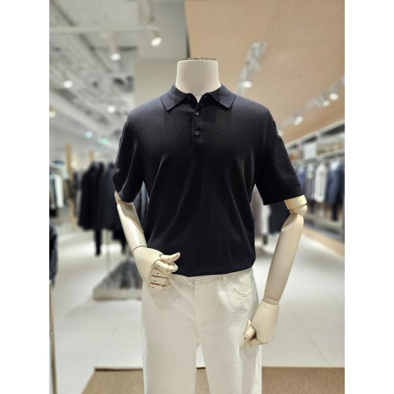 [坡州店] [AND Z()] 4つのカラーベーシックなソリッドカラーネック半袖セーター (BZG2ET1103)