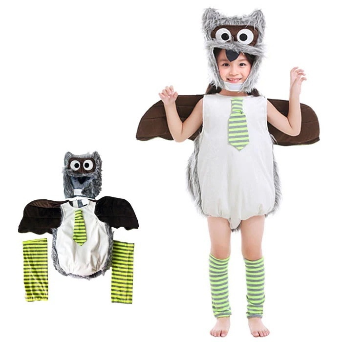 ハロウィン 衣装 子供 フクロウ服 ベビー 子供用 動物 コスプレ衣装 キッズ コスチューム かわいい 仮装 着ぐるみ クリスマス　動物服 イベント パーティー 文化祭 演劇 芝居 小道具 女の子今日
