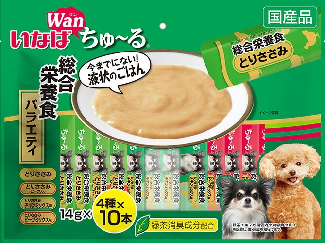 （まとめ買い）いなば ちゅる 総合栄養食バラエティ 14gx40本 犬用おやつ [x3]