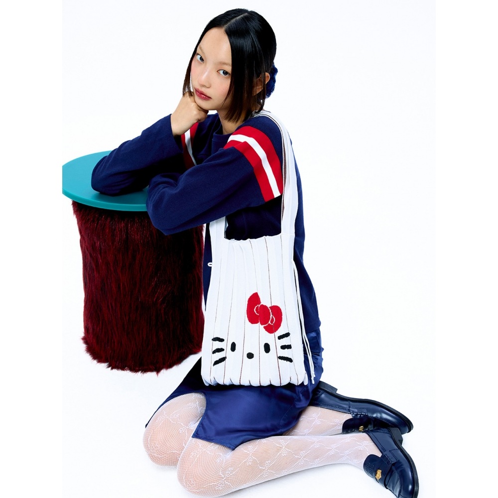 JOSEPH & STACEY ラッキープリーツニット M ハローキティクリームホワイト