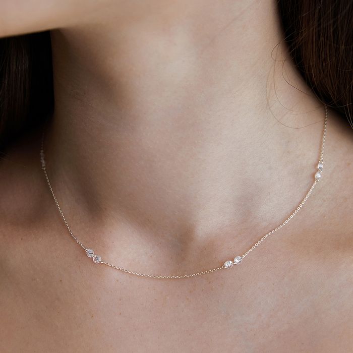 Crystal Berry Link Chain Necklace おしゃれ アイドル愛用ブランド 韓国人気 韓国ファッション