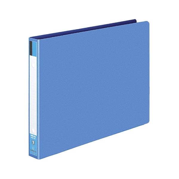 コクヨ リングファイル 色厚板紙表紙A4ヨコ 2穴 170枚収容 背幅30mm 青 フ-425B 1セット(40冊)