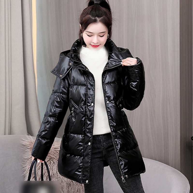 レディース ダウンベスト 光沢感 中綿 レディースコート フード付き ミドル丈 微光沢感 撥水加工 軽量 サイズ 暖かい ダウンコート フード 大きいサイズ 可愛い ミドルコート 冬 おしゃれ アウタ