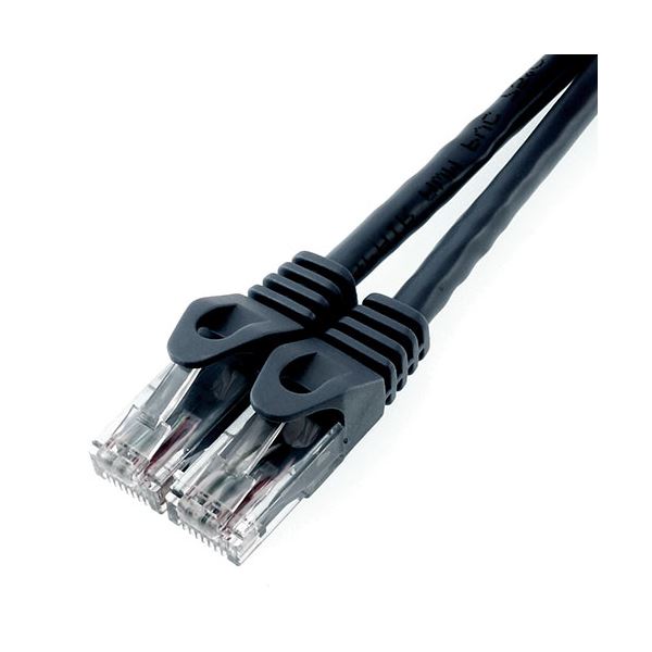 [5個セット]LANケーブル UTP カテゴリー6A 3m ブラック LC30-580RBX5
