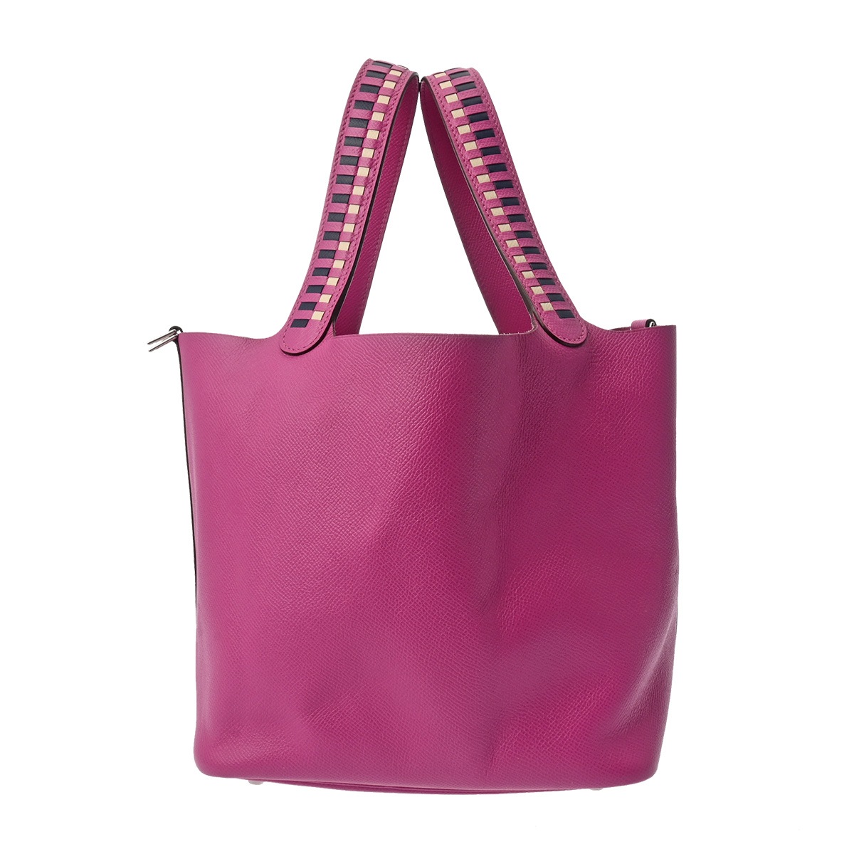 ピコタンロック MM トレサージュ ローズパープル/ブルーニュイ/クレ シルバー金具 C刻印(2018年頃) レディース ヴォーエプソン ハンドバッグ ABランク 中古 銀蔵