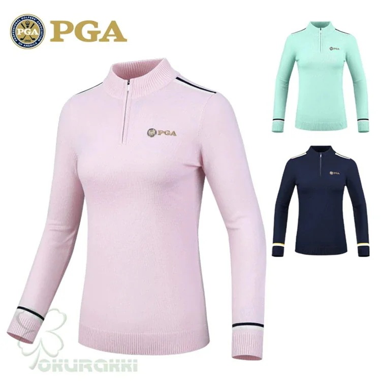 ゴルフ GOLF ウールセーター 秋 冬 レディース コート ゴルフウェア ニットセーター 防寒 暖かい プレゼント ギフト2410nvster15