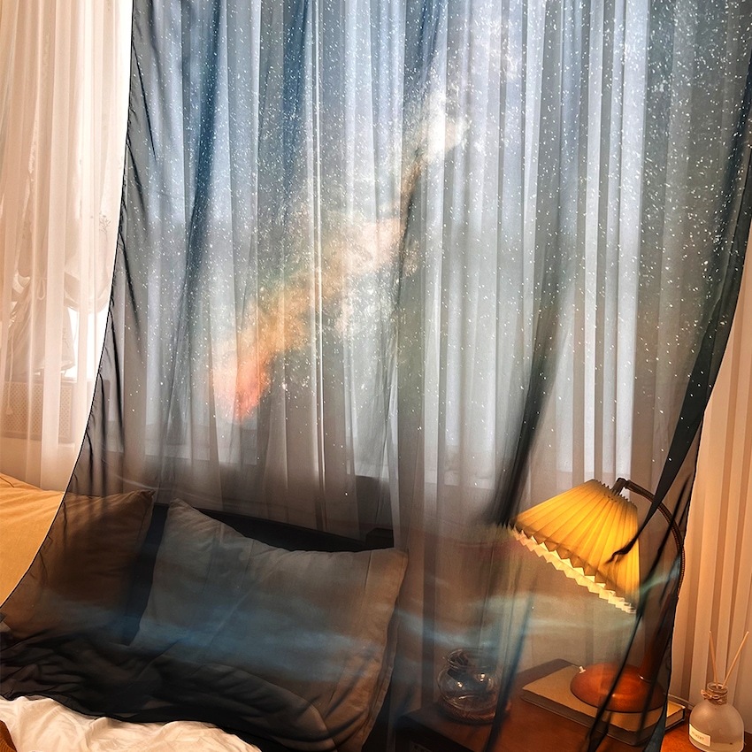 シフォン生地ポスター Galaxy / 140x225cm