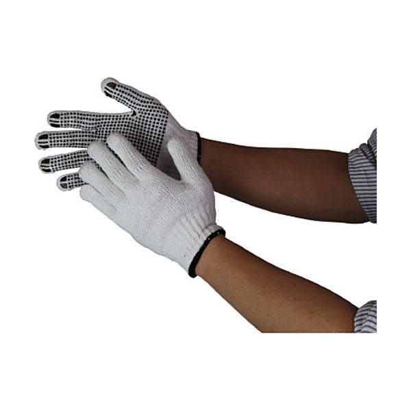 (まとめ) おたふく手袋 選べるサイズ スベリ止手袋 ブラック LL 205-BK-LL 1パック(12双) (5セット)