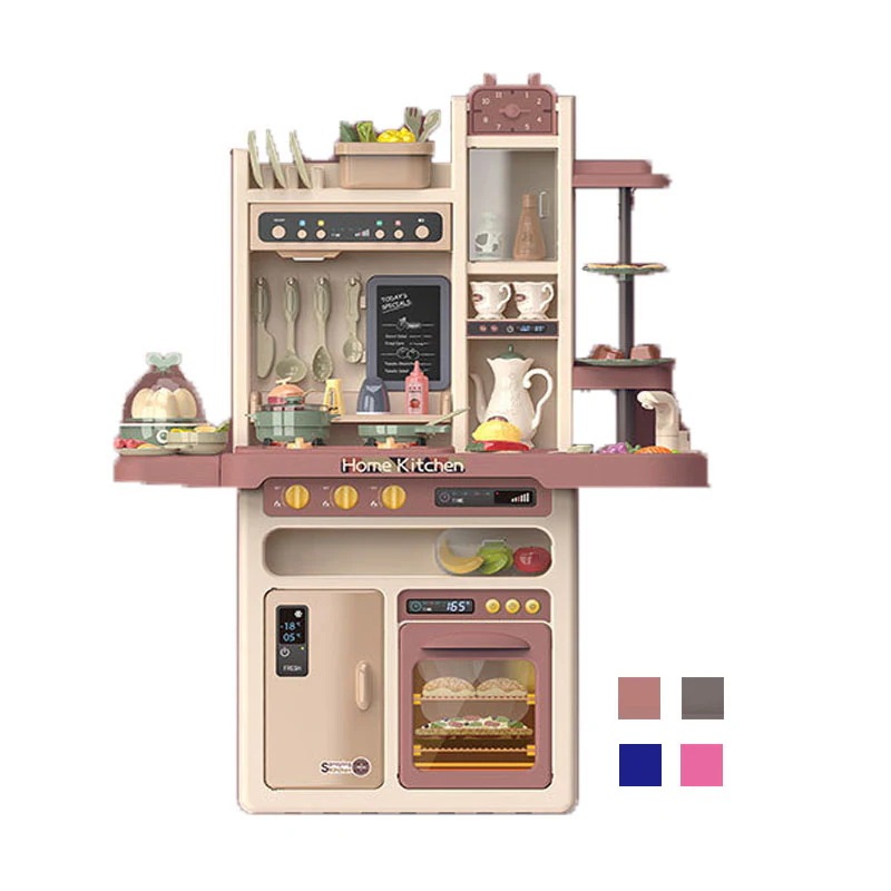 均一価 おままごとキッチン 蛇口 蒸気 オルゴール 切る遊びなど機能 高93.5cm/65pcs