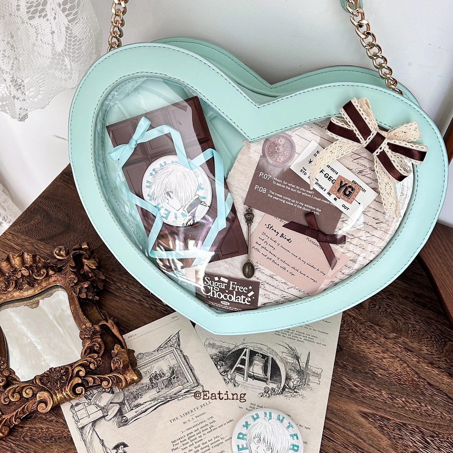 痛バッグ　痛バ　新作　 ショルダーバッグ　ハート　３色選択　ぬいぐるみ入り　推し活　オタク　大容量　 推しグッズ　推しごと　推しカフェ