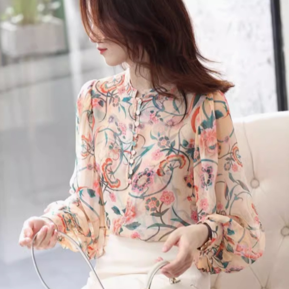 トップス ブラウス プルオーバー ミディアム丈 長袖 シフォン かわいい 大人可愛い きれいめ シンプル カジュアル 上品 おしゃれ かっこいい 大人女子 こなれ感 個性的 ラフ 主役級 存在感