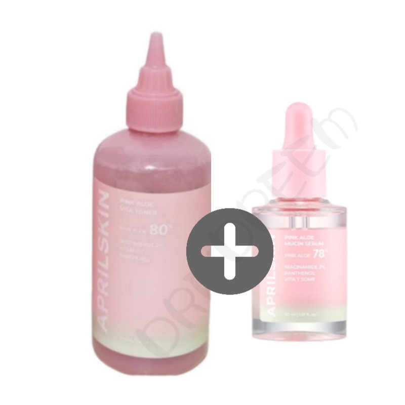 ピンクアロエ ビタトナー 250ml+ムチンセラム 30ml 韓国コスメ