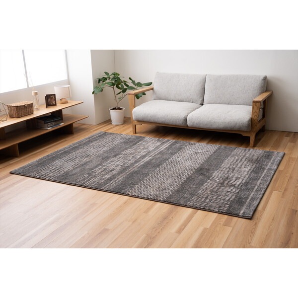 1322280030201 敷物 ラグ(ウィルトン) ブルジオ BK 133×195cm メーカー直送