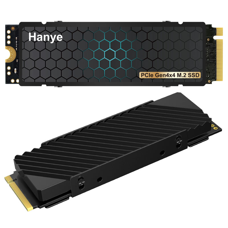 Hanye SSD 1TB PCIe Gen4x4 M.2 NVMe 2280 ヒートシンク搭載 PS5動作確認済み R:7450MB/s W:6700MB/s HE70 国内5年保証
