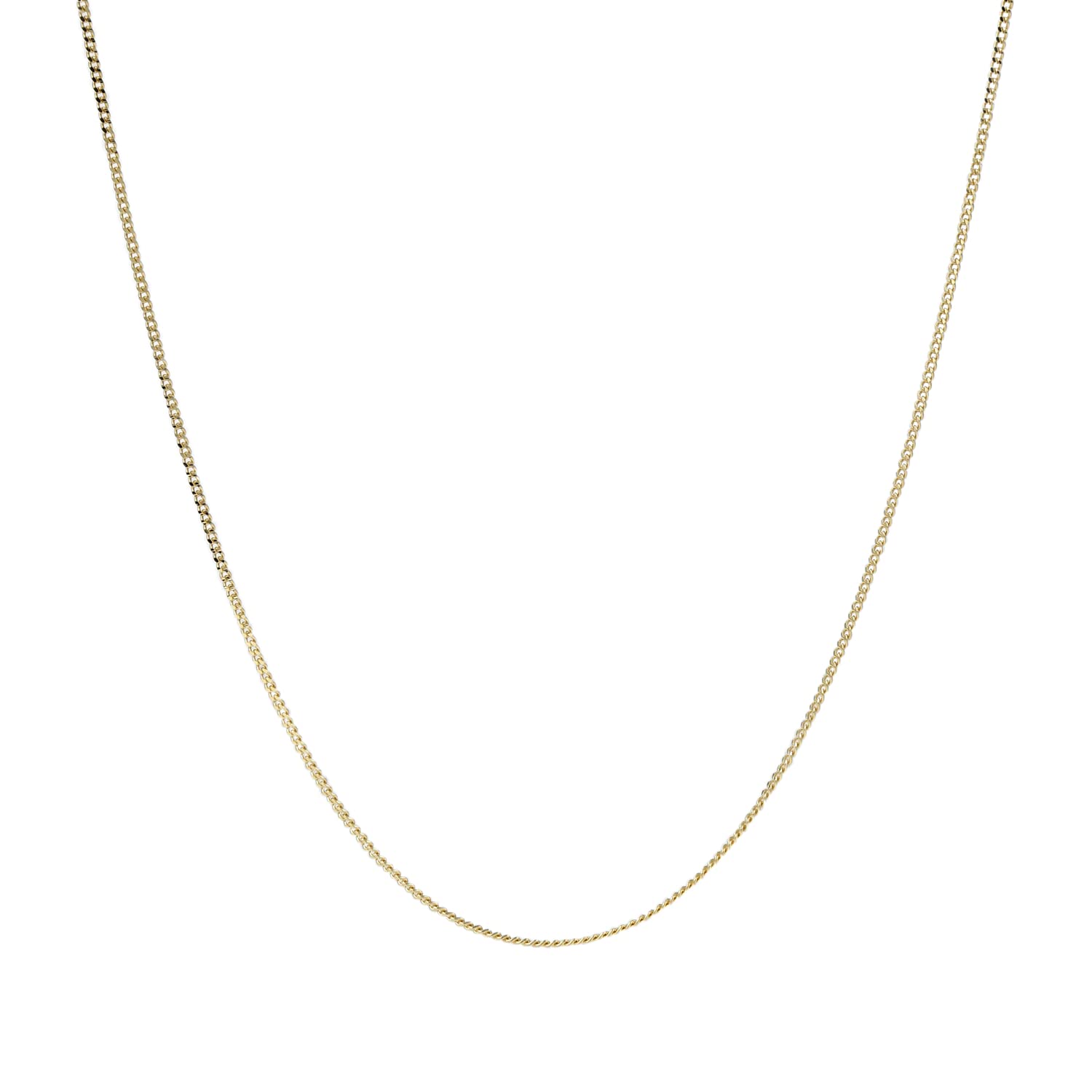 [フェアリーカレット] 18金ネックレス K18 2面喜平チェーン 日本製 検定印 40cm 引き輪(約2.2g 幅1.16mm)