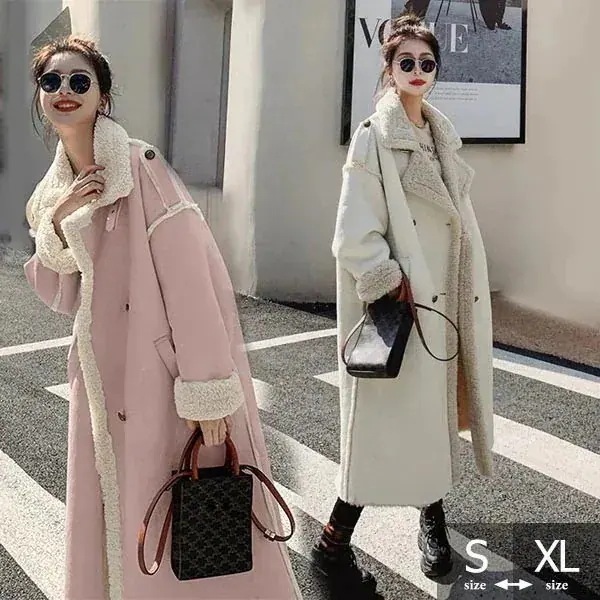 ロングコート アウター 厚手コート フェイクムートンコート レディースコート もこもこ コート 裏ボア ジャケット 裏起毛 裏ボアコート ムートンコート 定番フェイムートン 裏ボア 暖かい 韓国ファッ