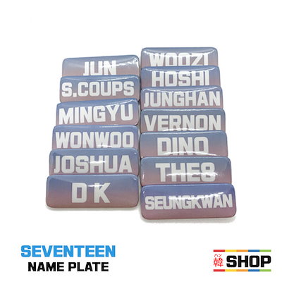 【高額売筋】 Qoo10] SEVENTEEN 名札バッジ セブチ : KPOP タレントカード